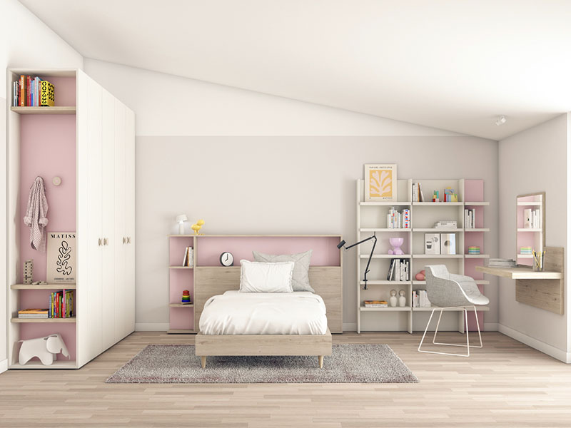 Dormitorio juvenil completo de Muebles Toscana
