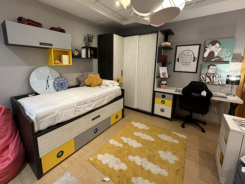 Dormitorio juvenil completo de Muebles Toscana